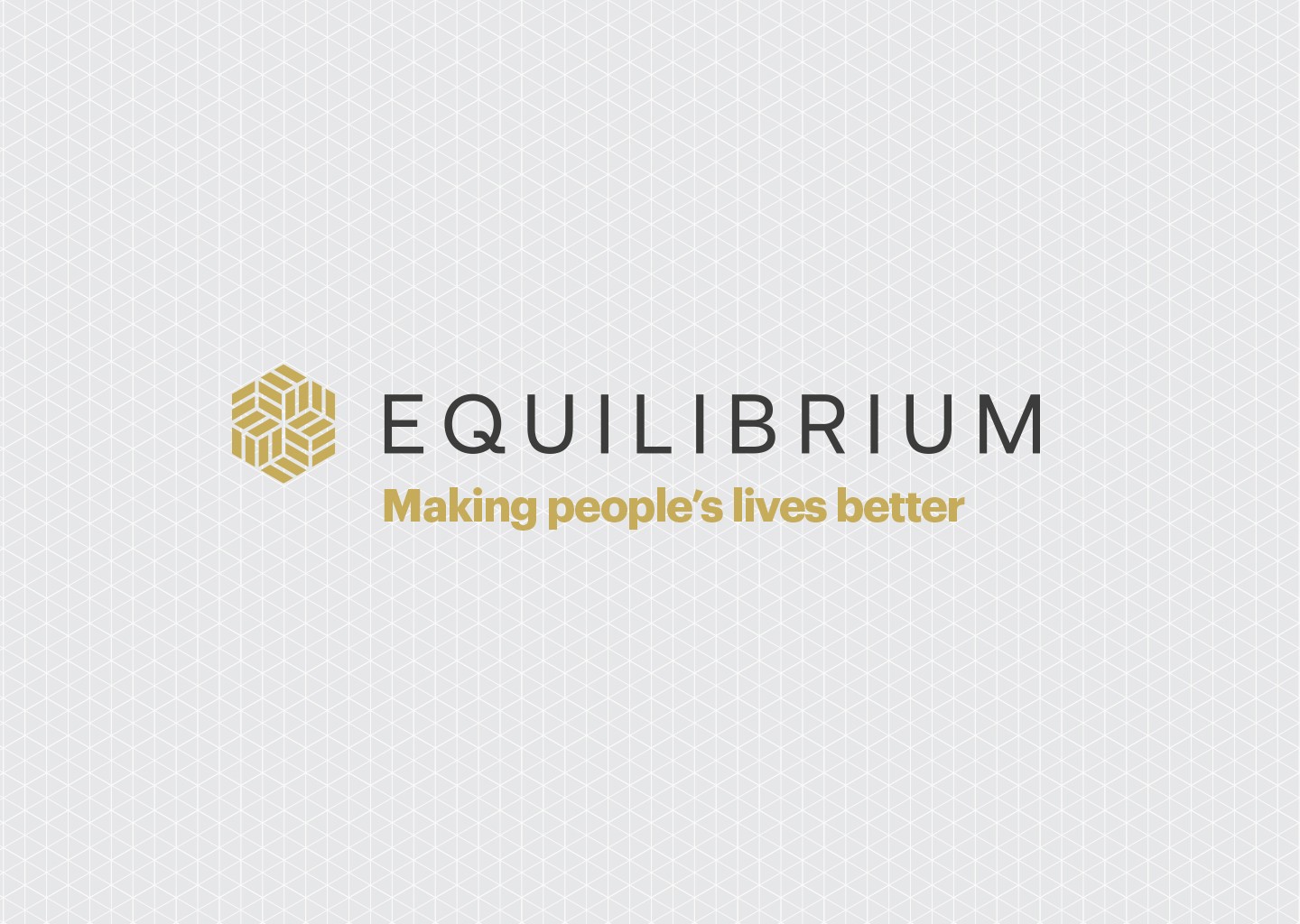 equilibrium logo gold and white