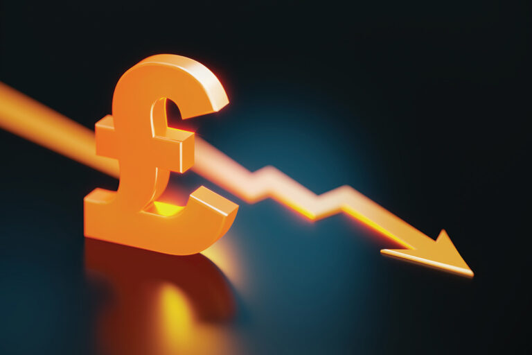 a pound sign with a downwards arrow